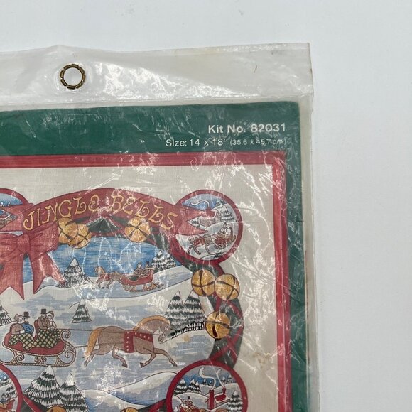 Bucilla Embroidery Jingle Bells 14 x 18 Christmas - Picture 2 of 5